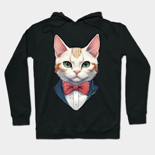 Fancy Cat with Bowtie no.6 Hoodie